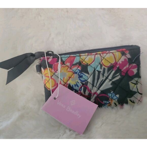 Vera Bradley Handbags - Vera Bradley Floral ID Zip Wallet w/Keyring Made in Cambodia VBK20 Brand New